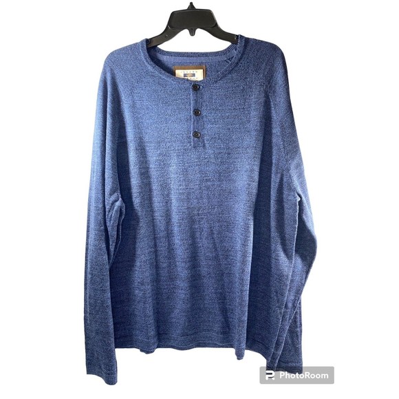 Joseph Abboud Men’s Blue Merino Wool Blend Knit Sweater Pullover XXL NWT